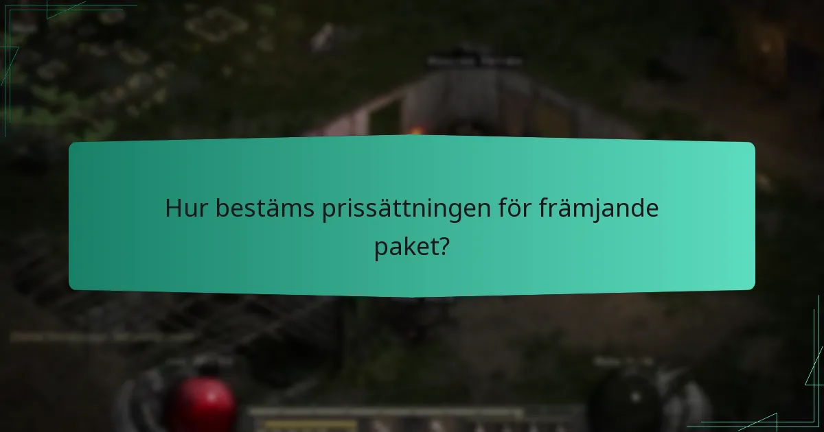 Hur bestäms prissättningen för främjande paket?