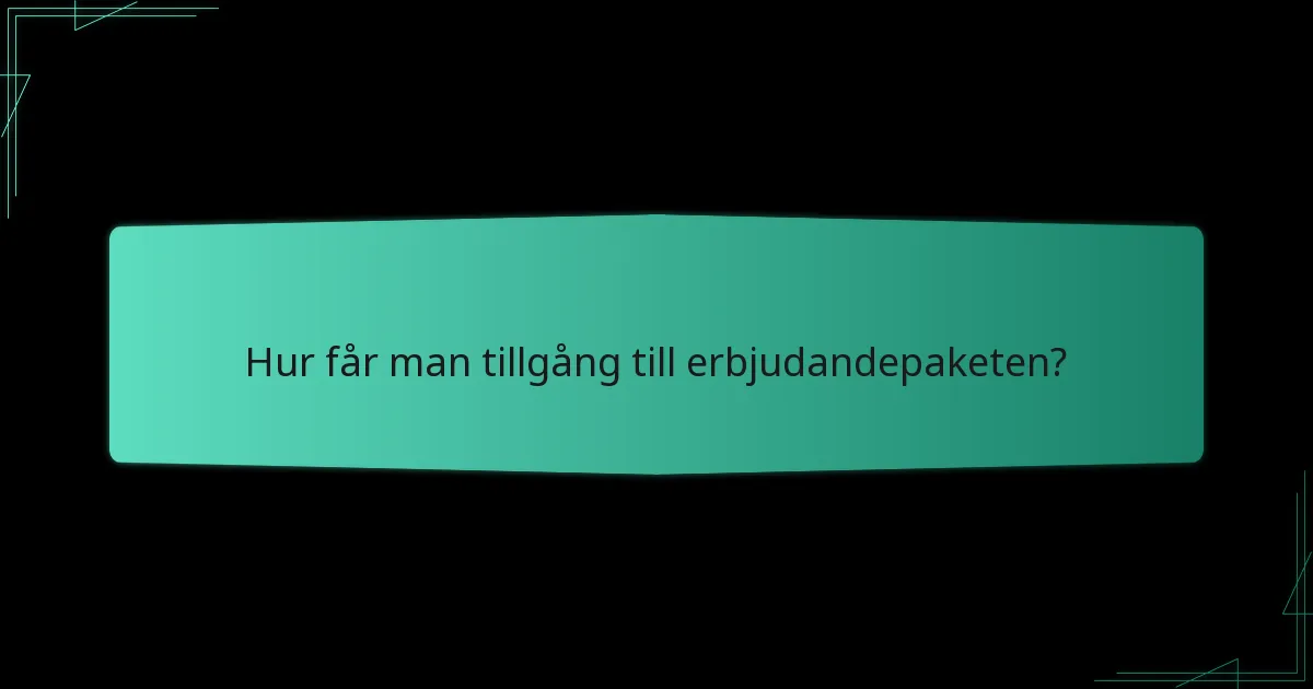 Var är erbjudandepaketen tillgängliga regionalt?