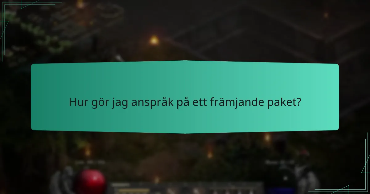 Hur gör jag anspråk på ett främjande paket?