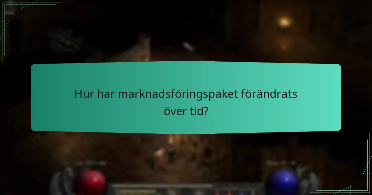 Hur har marknadsföringspaket förändrats över tid?