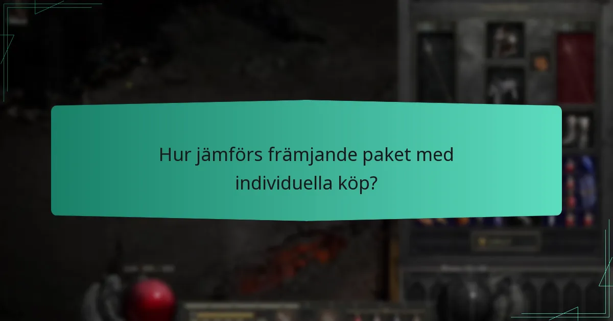 Hur jämförs främjande paket med individuella köp?
