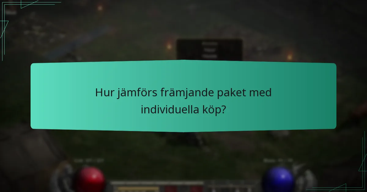 Vilka gåvoalternativ finns för främjande paket?