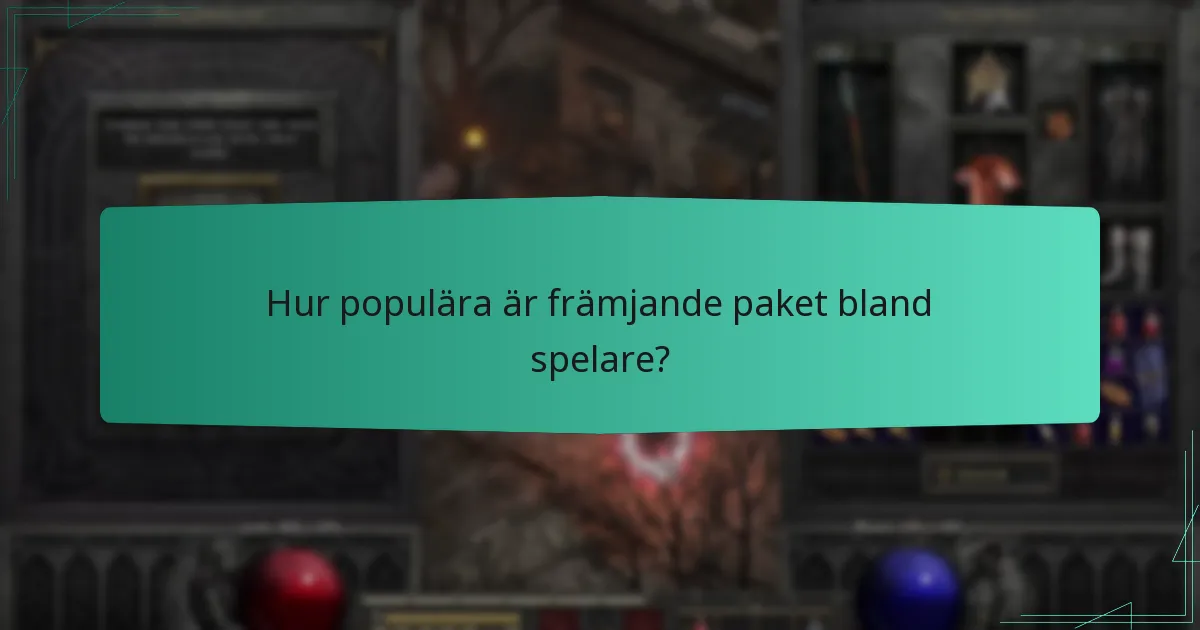 Hur populära är främjande paket bland spelare?