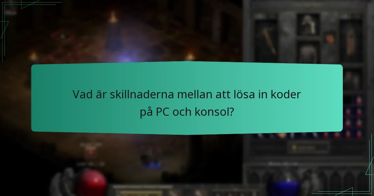 Vad är skillnaderna mellan att lösa in koder på PC och konsol?