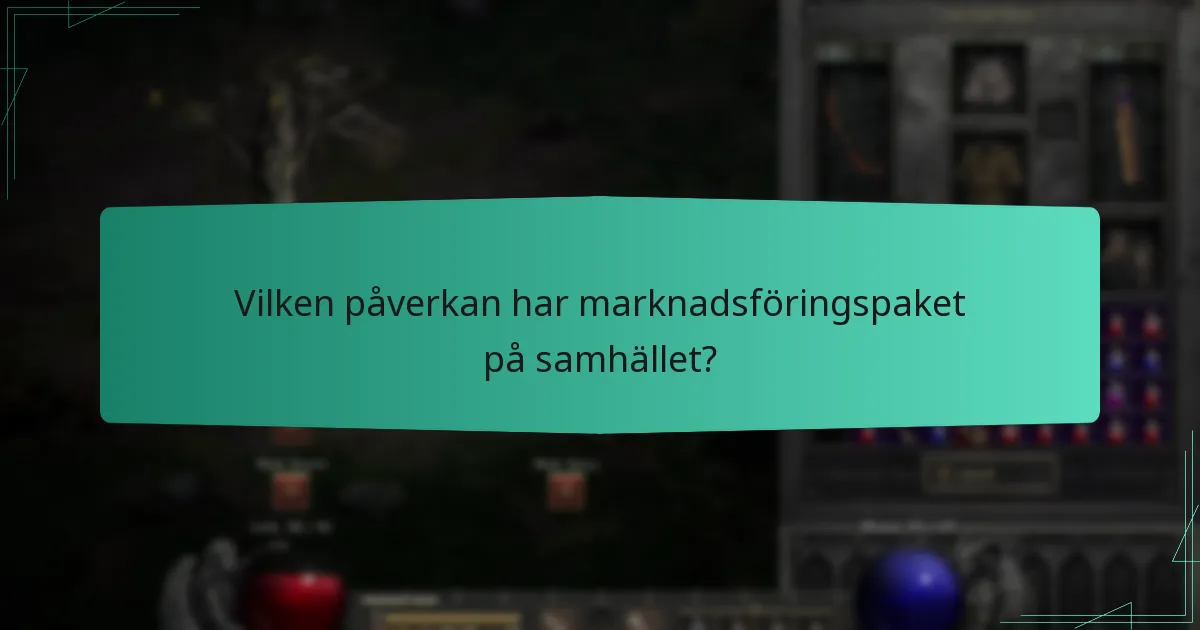 Vilken påverkan har marknadsföringspaket på samhället?